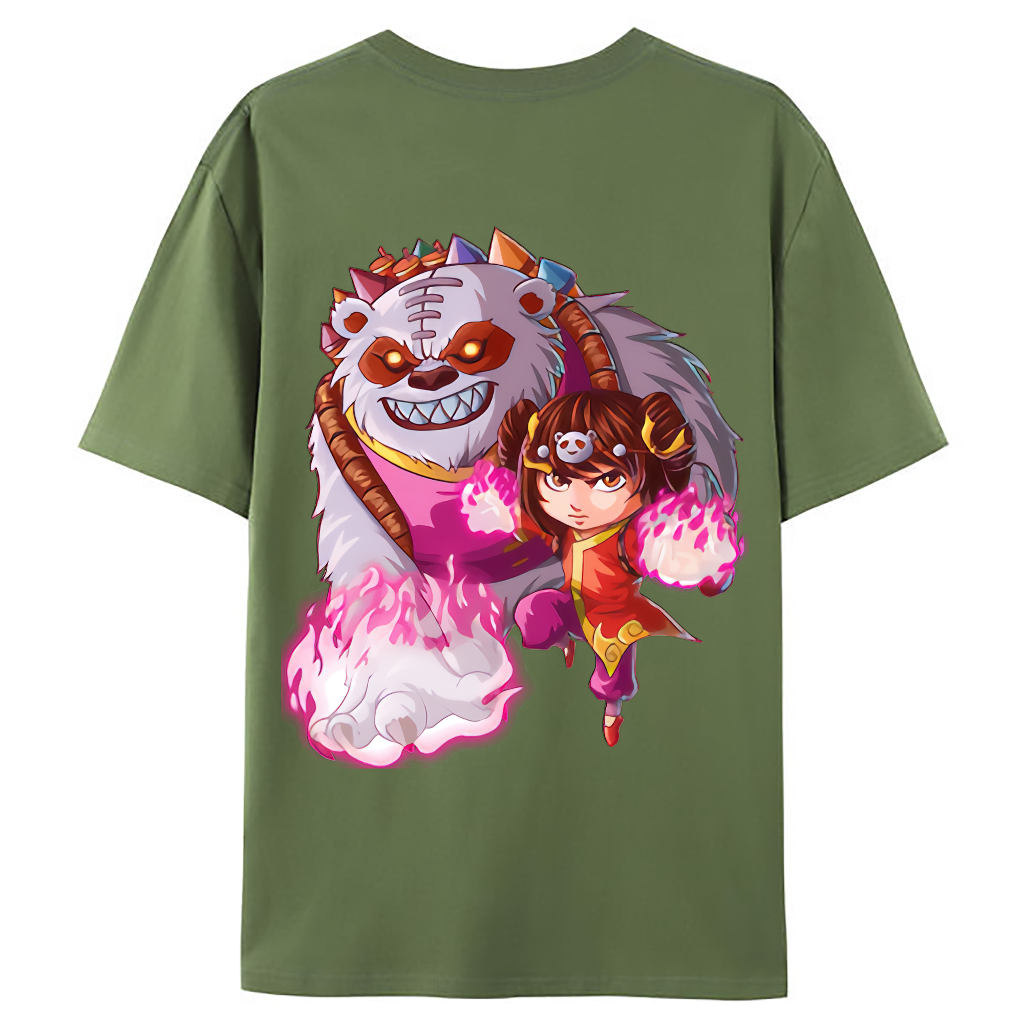 （画像用） リーグ・オブ・レジェンド League of Legends LOL 綿100％ メンズ半袖Tシャツ（バックプリント） 通気性
